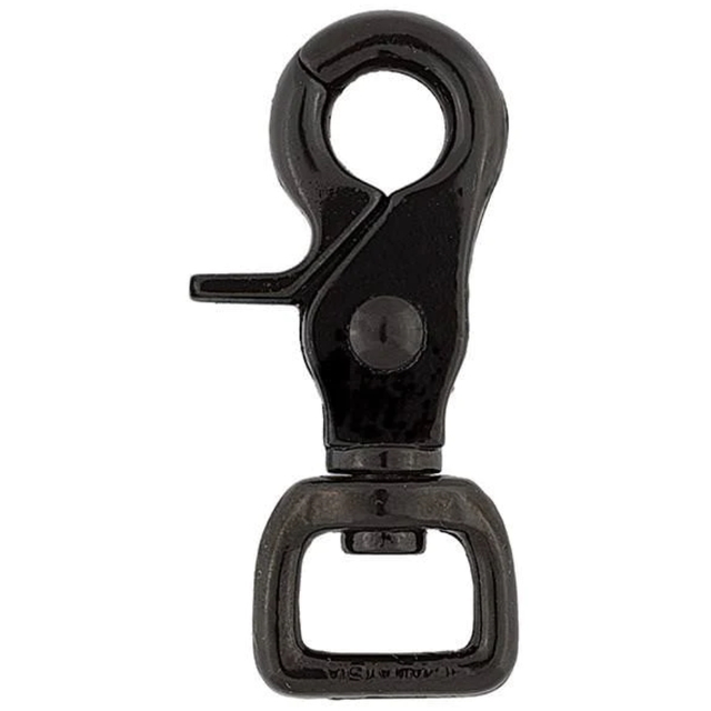 1/2 Matte Black, Trigger Swivel Snap Hook, Zinc Alloy-PK5, #P-1276-BL –  Weaver Leather Supply